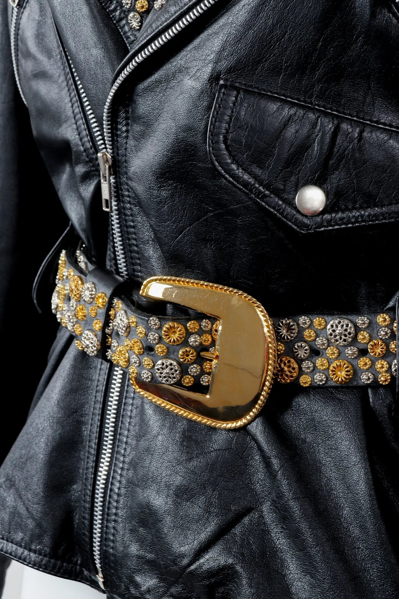 Studded Leather Moto Jacket