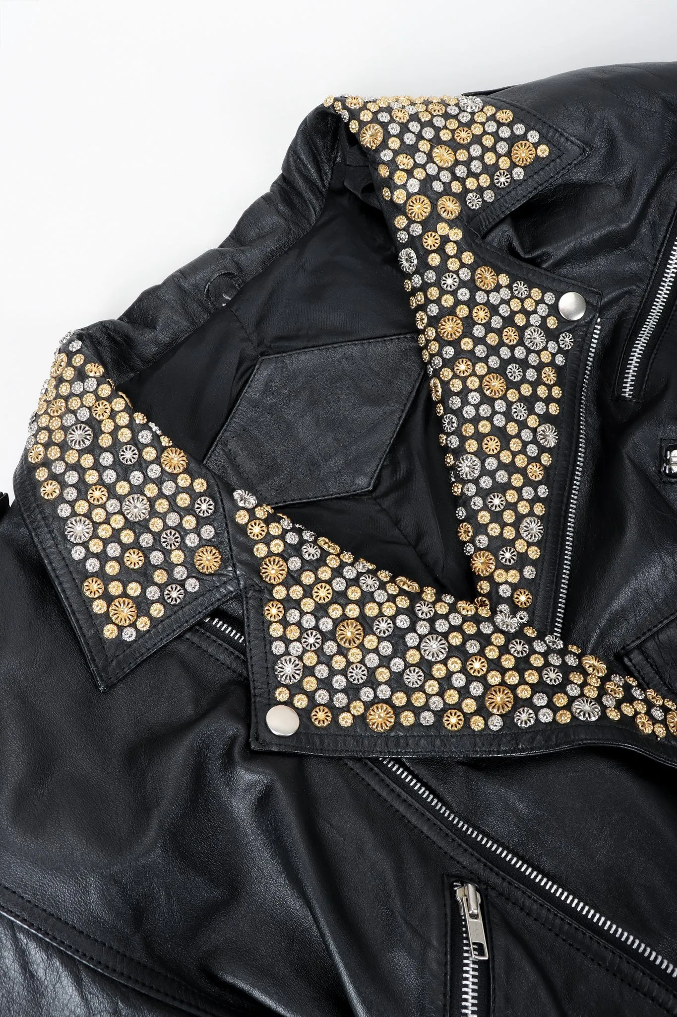 Studded Leather Moto Jacket