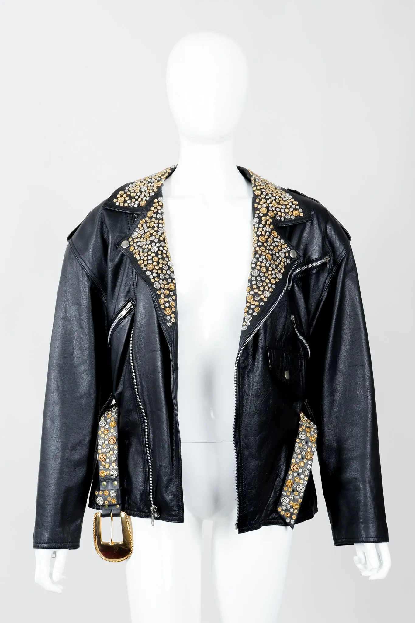 Studded Leather Moto Jacket