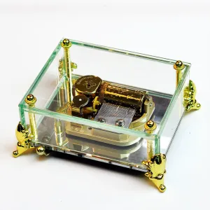 Stunning 30 Note Howl's Moving Castle Glass Music Box (Tune: Merry Go Round of Life)