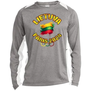 Team Lietuva 2024 Olympics - Men's Long Sleeve Colorblock Activewear Performance T