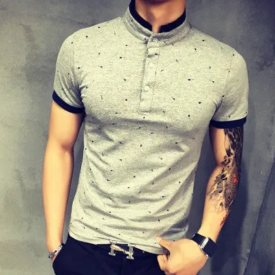 The Summer Men'S Printing T-Shirt Slim Fit And Fit T-Shirts Fashion Handsome T Shirts Tee Shirt Homme