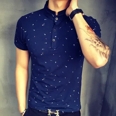 The Summer Men'S Printing T-Shirt Slim Fit And Fit T-Shirts Fashion Handsome T Shirts Tee Shirt Homme