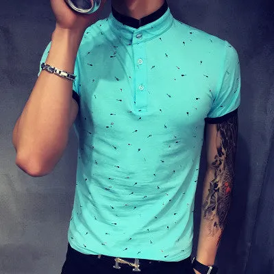The Summer Men'S Printing T-Shirt Slim Fit And Fit T-Shirts Fashion Handsome T Shirts Tee Shirt Homme