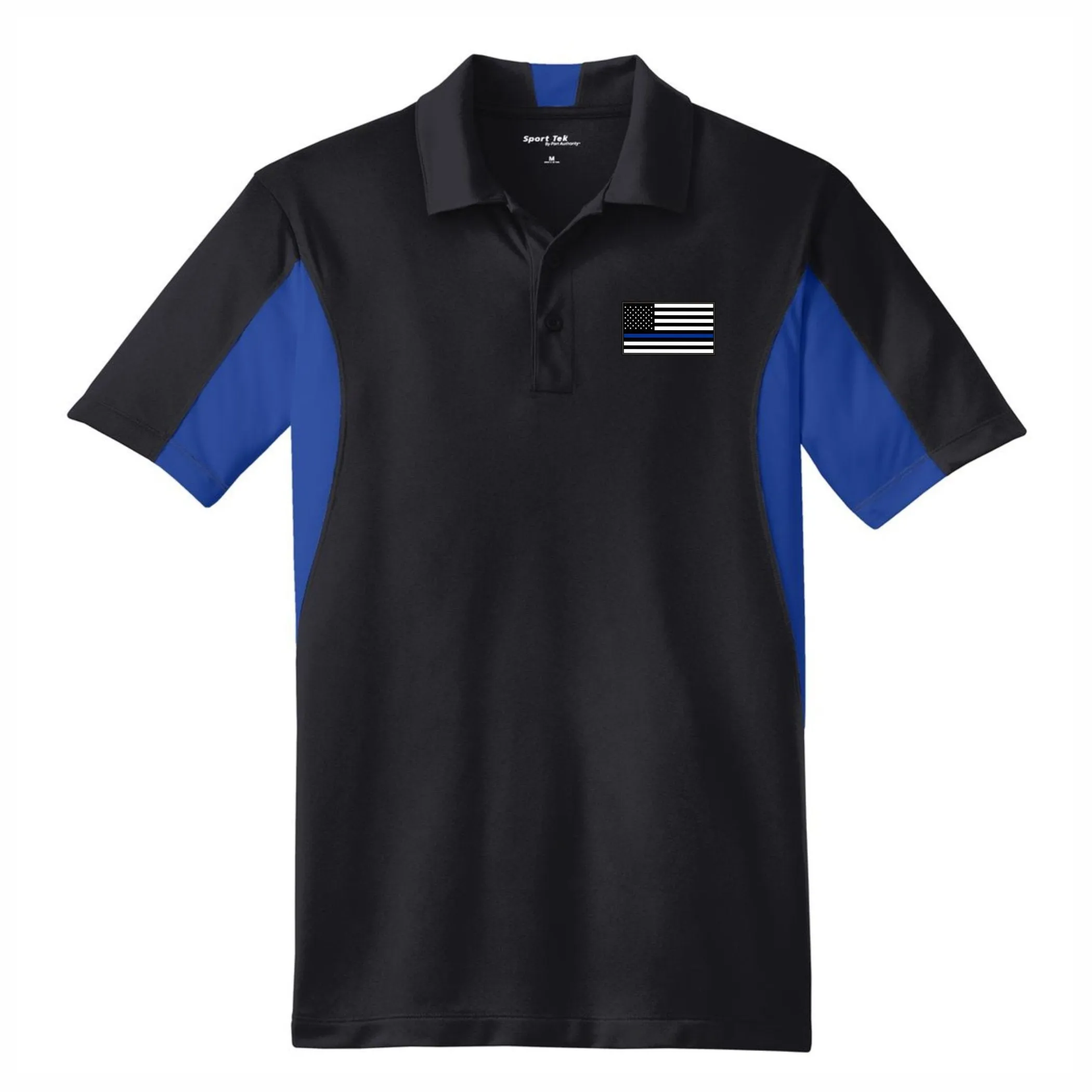 Thin Blue Line Men's Side Blocked Micropique Sport-Wick® Polo