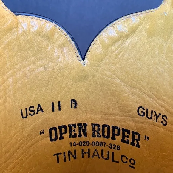 TIN HAUL Open Roper Header Heeler Square Toe Cowboy Western Boots