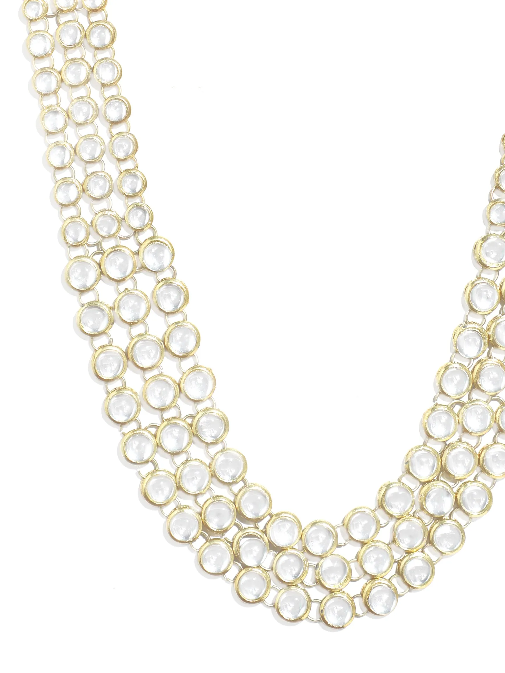 Traditional Gold Plated Kundan Maharaja Moti Mala for Men
