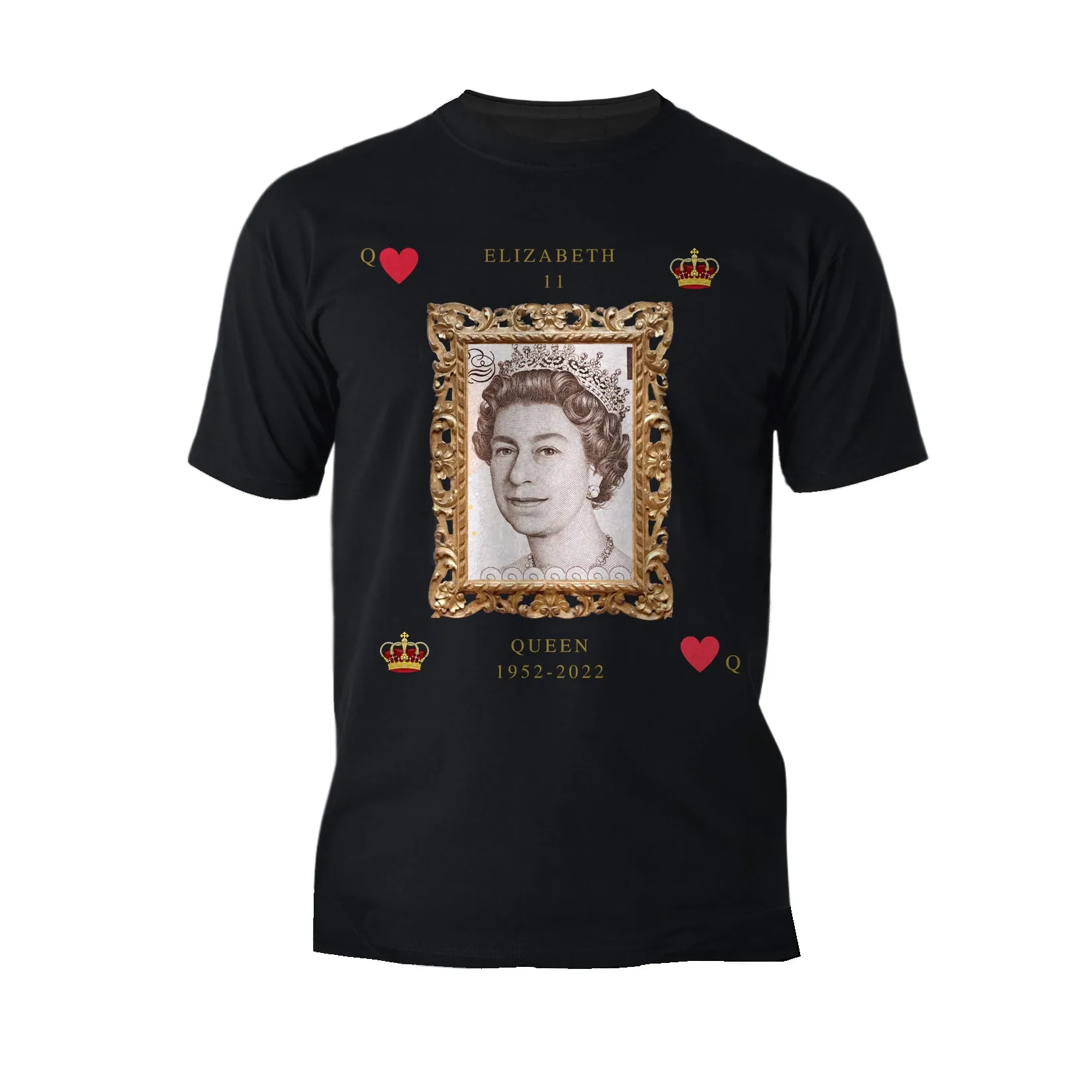 UA Queen's Platinum Jubilee Queen Of Heart's Men's T-shirt (Black)