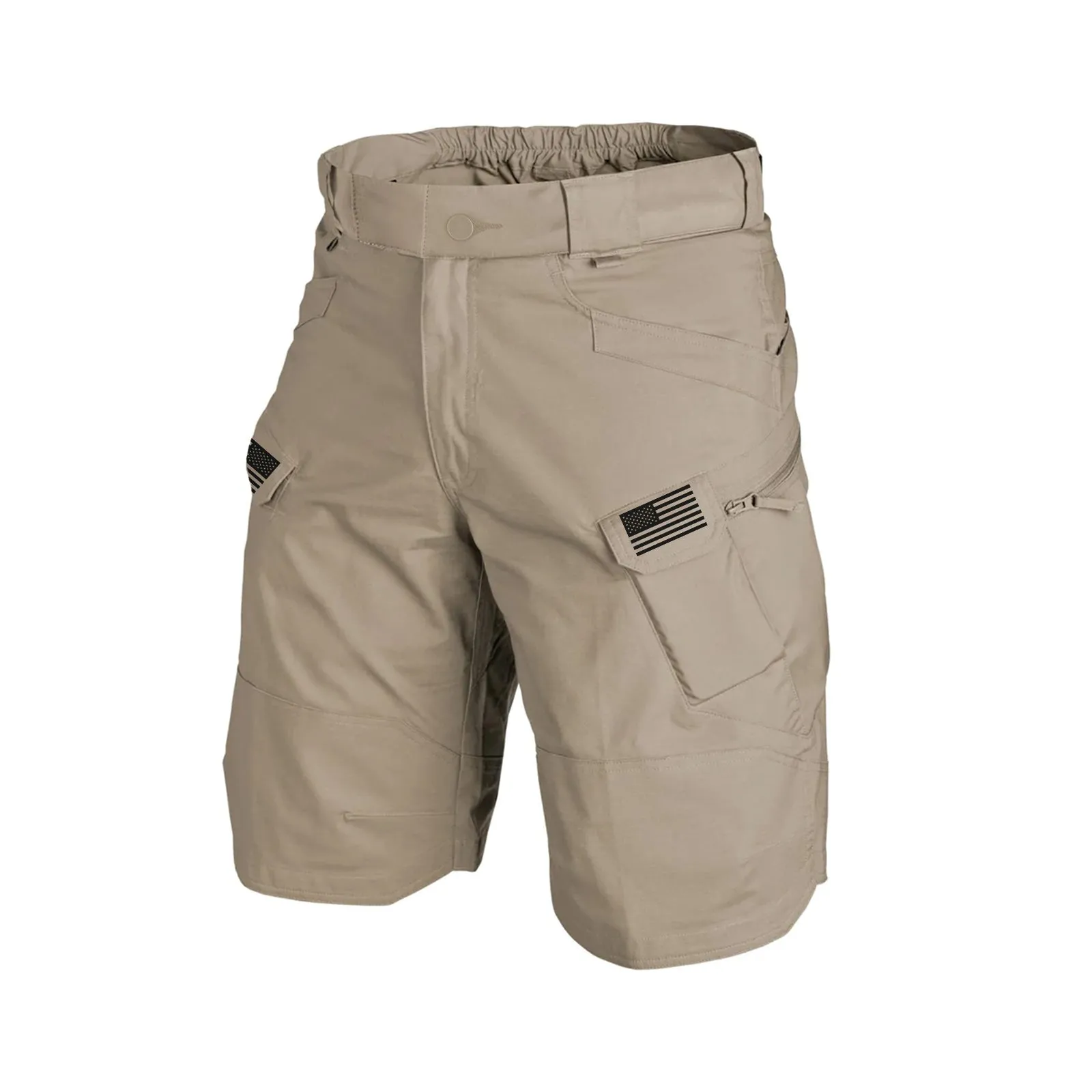 USA FLAG TACTICAL MULTI POCKETS 11'' INSEAM PERFORMANCE CARGO SHORTS