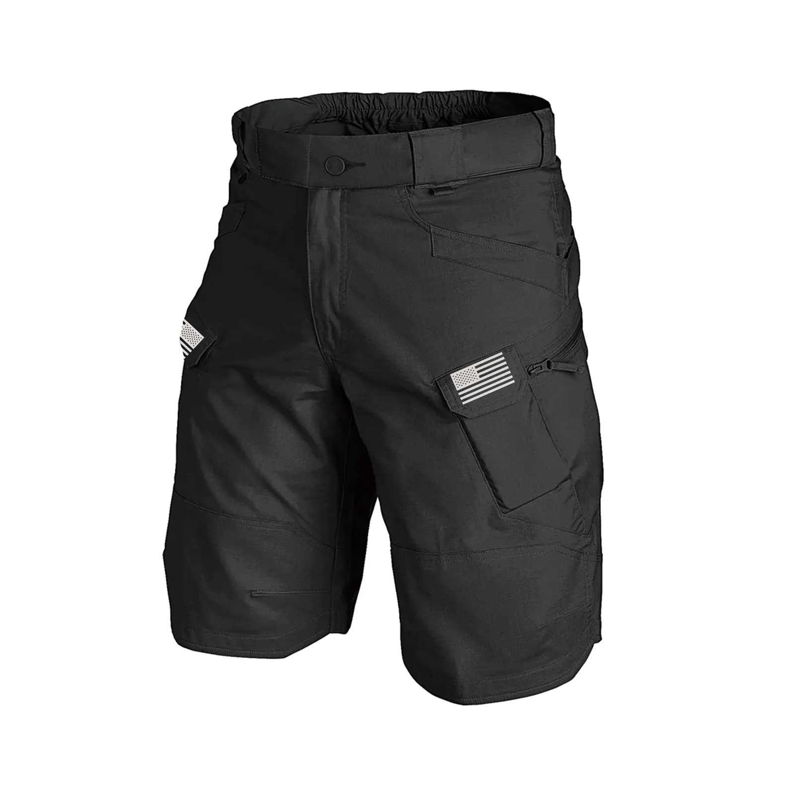 USA FLAG TACTICAL MULTI POCKETS 11'' INSEAM PERFORMANCE CARGO SHORTS