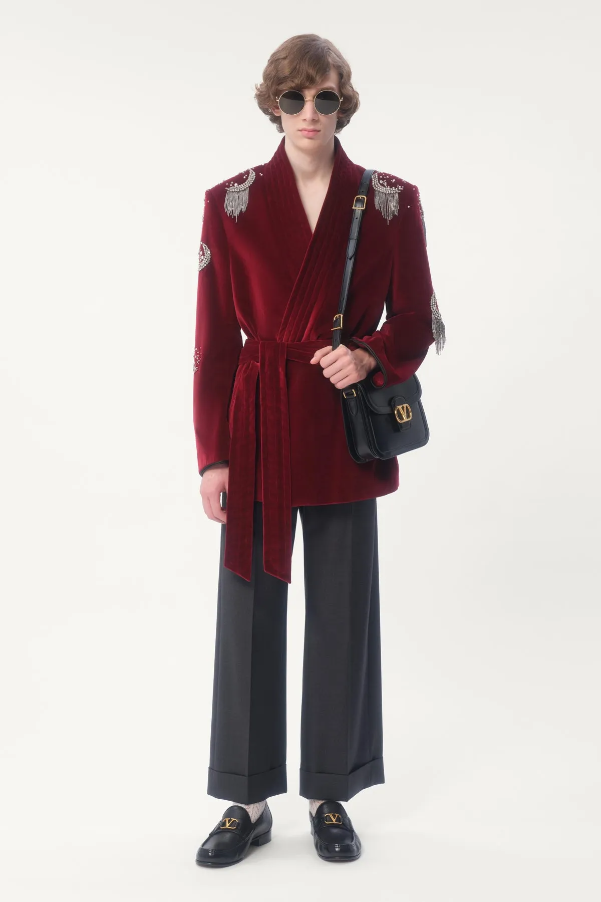 VALENTINO | BELTED COTTON VELVET JACKET