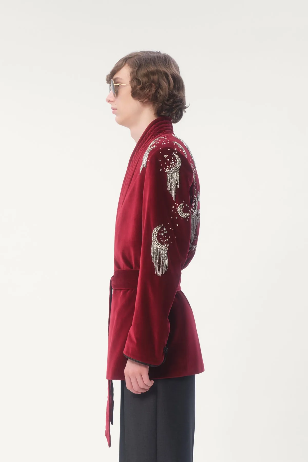 VALENTINO | BELTED COTTON VELVET JACKET