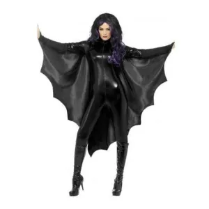 Vampire Bat Wings, Black, With High Collar