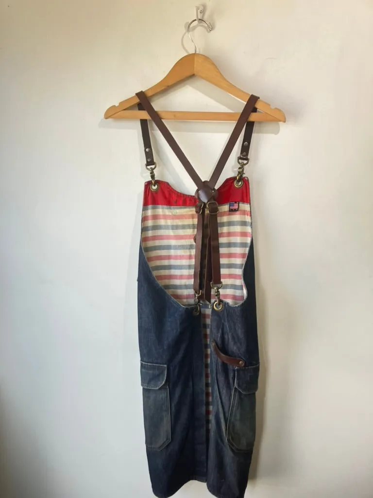 Vintage American Barbershop Denim Apron