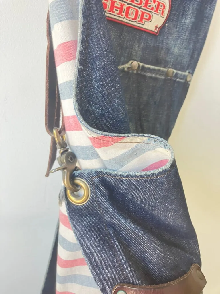 Vintage American Barbershop Denim Apron