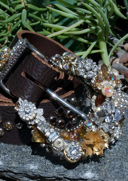 Vintage Crystal Belt & Buckle - Small
