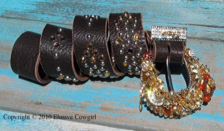 Vintage Jewerly Cross Belt & Buckle - Small