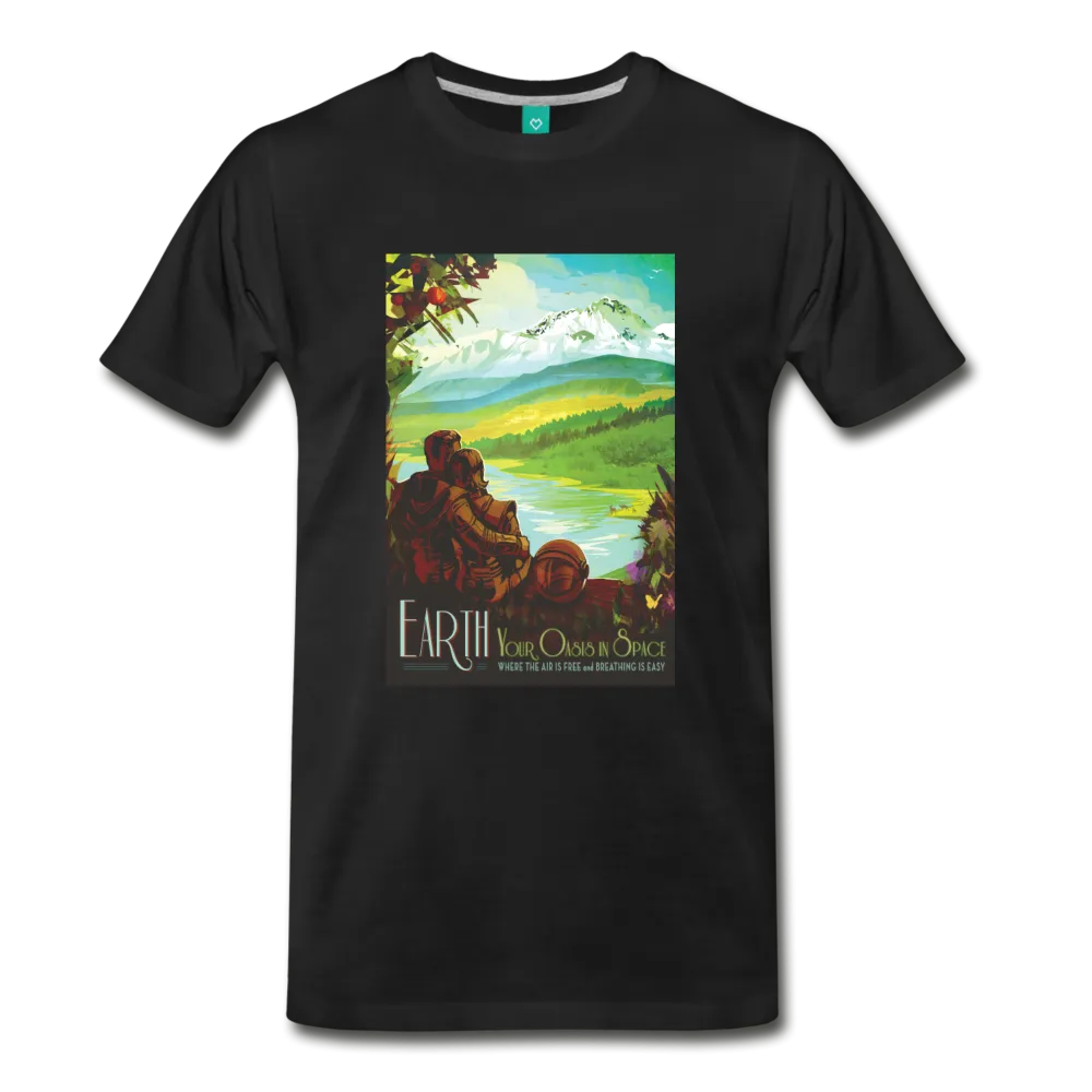 Visions of the Future: Earth Your Oasis in Space Men's Premium T-Shirt