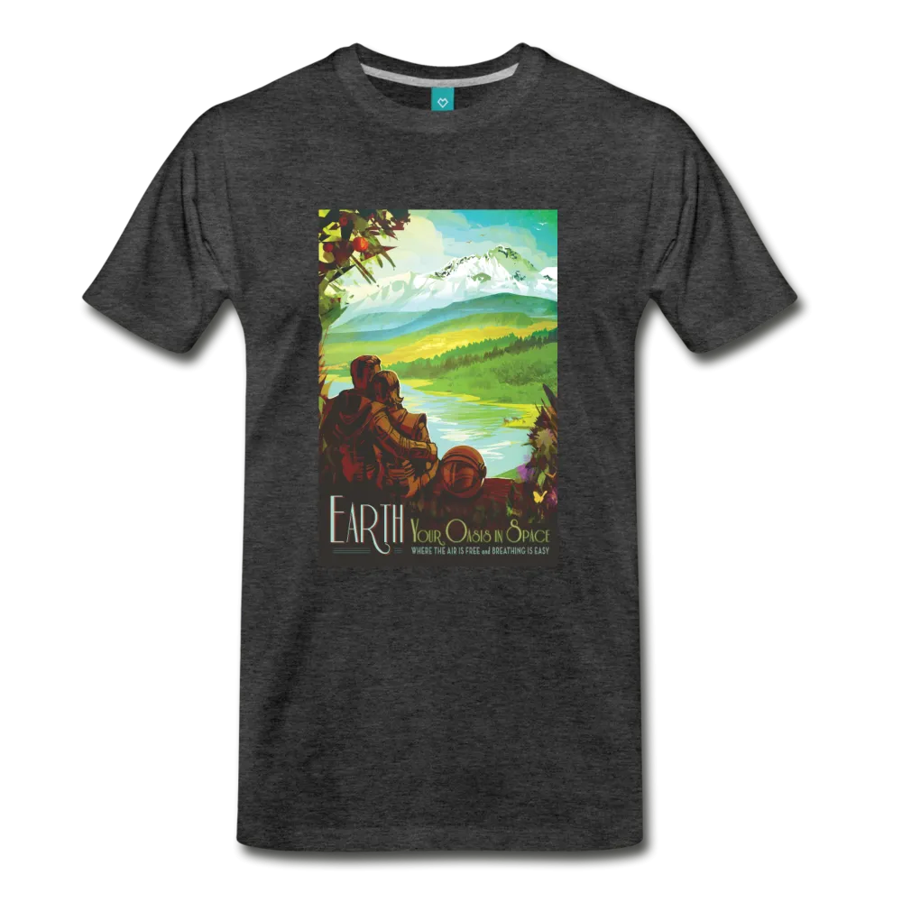 Visions of the Future: Earth Your Oasis in Space Men's Premium T-Shirt