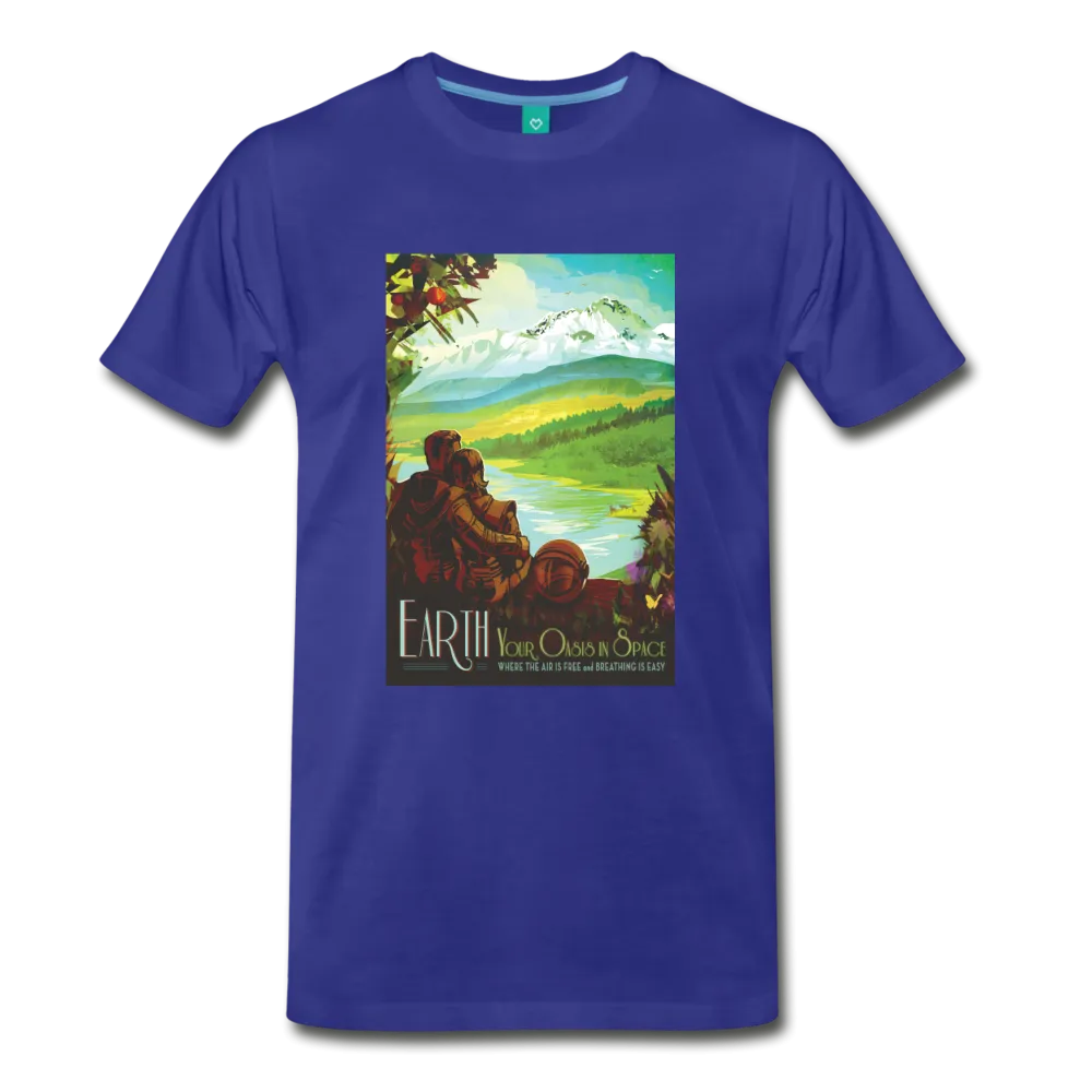 Visions of the Future: Earth Your Oasis in Space Men's Premium T-Shirt