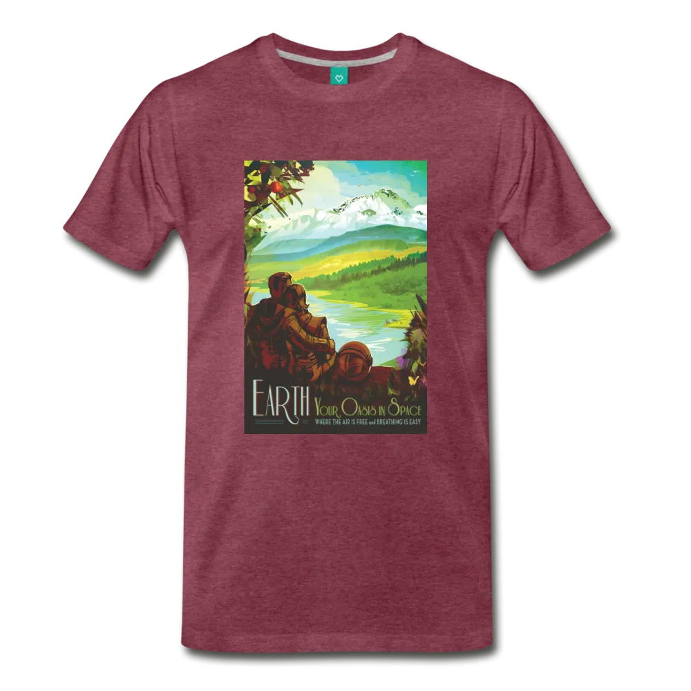 Visions of the Future: Earth Your Oasis in Space Men's Premium T-Shirt