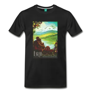 Visions of the Future: Earth Your Oasis in Space Men's Premium T-Shirt