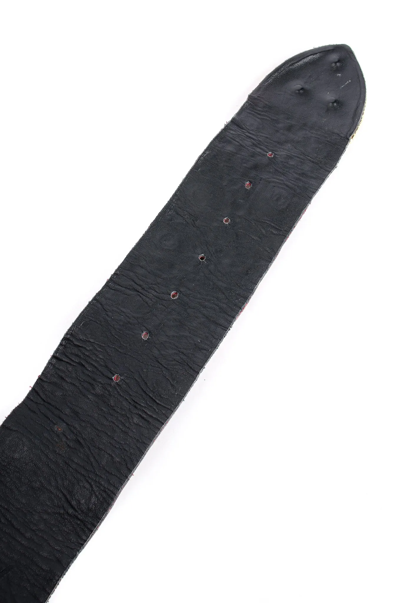 Wide Velvet Studded Leather Belt
