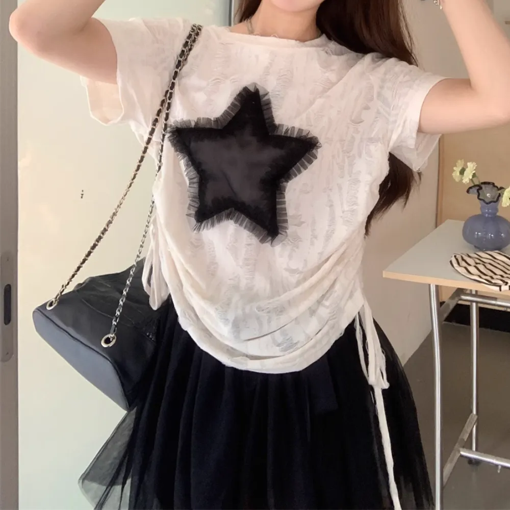 Women's Star Ripped T-Shirt