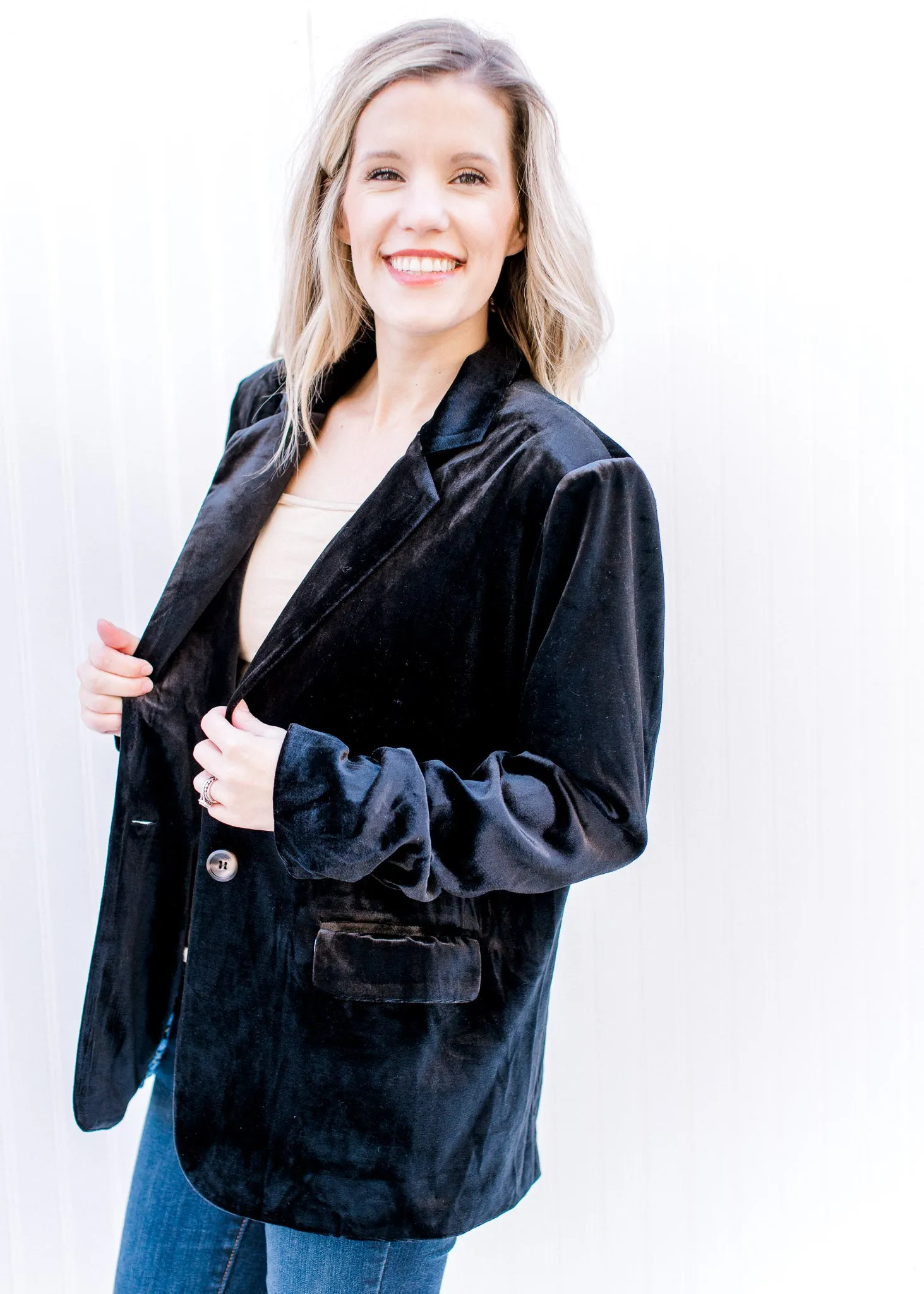X Velvet Black Blazer