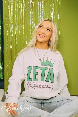 Zeta Tau Alpha PR Simple Crown Crewneck